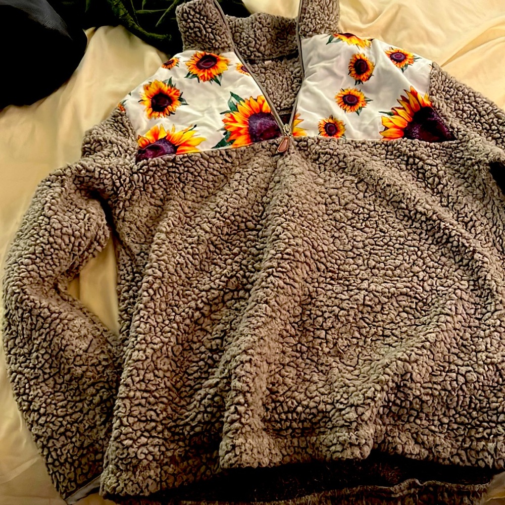 Sunflower Sherpa Pullover